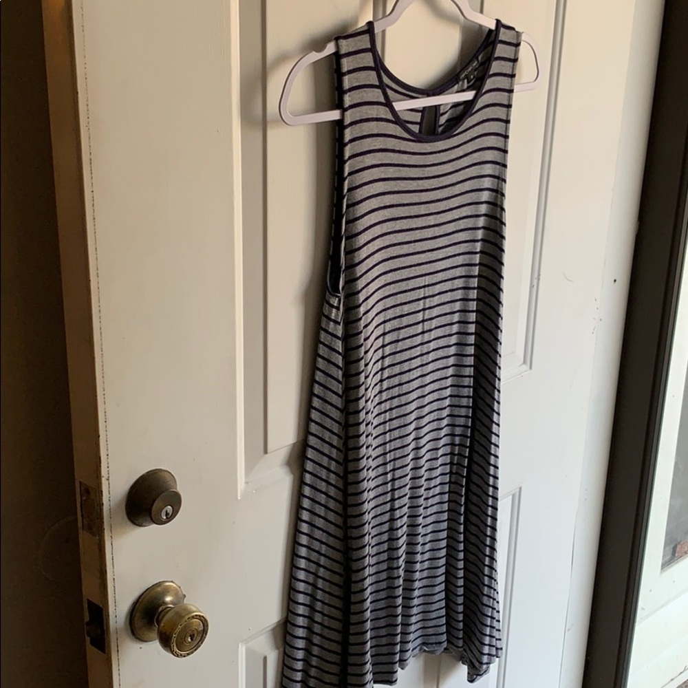 Gray & Navy swing dress